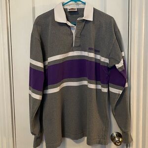 XL Holy Cross Gray and Purple Men's Rugby Shirt